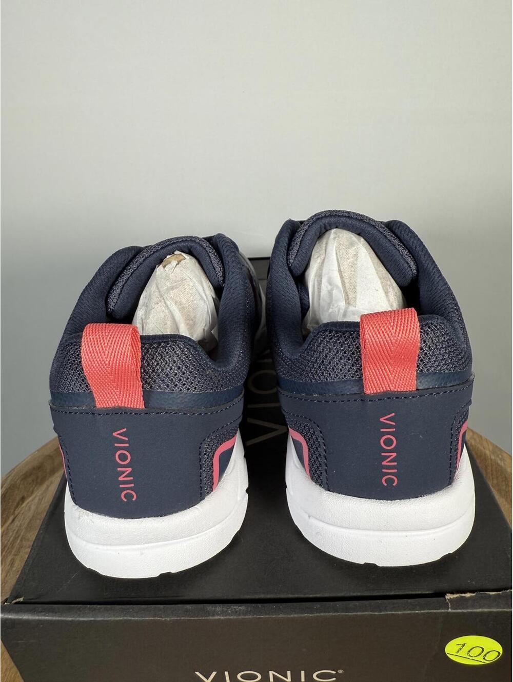 NWB Vionic Miles II Women's Walking Shoes Navy Pink Wide Size 5 - Picture 3 of 10